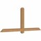 Ekena Millwork Eugene Smooth Timber Gable Bracket, Western Red Cedar, 72"W x 30"H x 3 1/2"D x 3 1/2"F, 10/12 Pitch GBW072X30X0404EUG00SWR - alternate 3